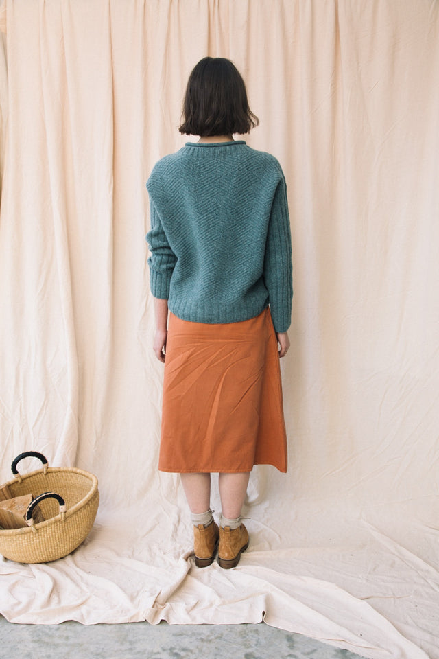 Beaumont Organic | WISTERIA Organic Cotton Twill Skirt | Tortoiseshell