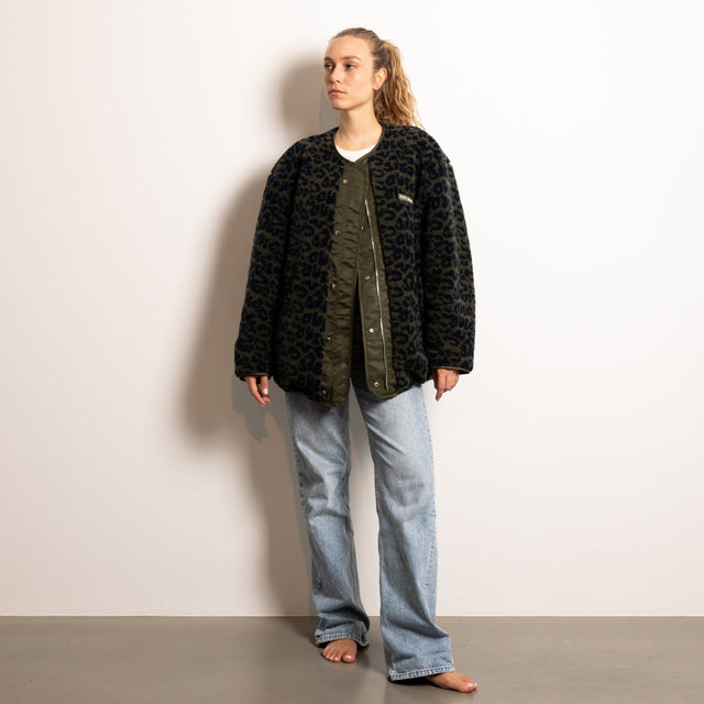 VIVI MARI | Reversable Bomber Jacket | Olive Leo