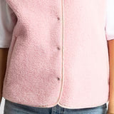 VIVI MARI | Teddy Fleece Vest | Pale Pink