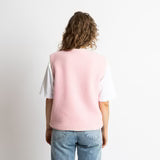 VIVI MARI | Teddy Fleece Vest | Pale Pink