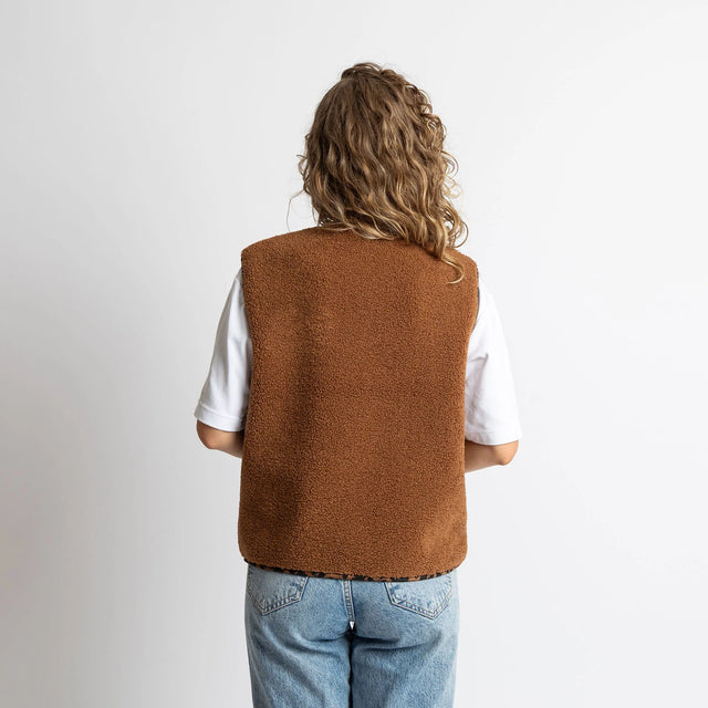VIVI MARI | Teddy Fleece Vest | Caramel