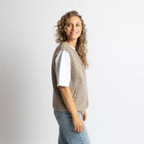 VIVI MARI | Teddy Fleece Vest | Mushroom