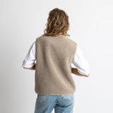 VIVI MARI | Teddy Fleece Vest | Mushroom