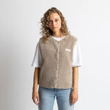 VIVI MARI | Teddy Fleece Vest | Mushroom