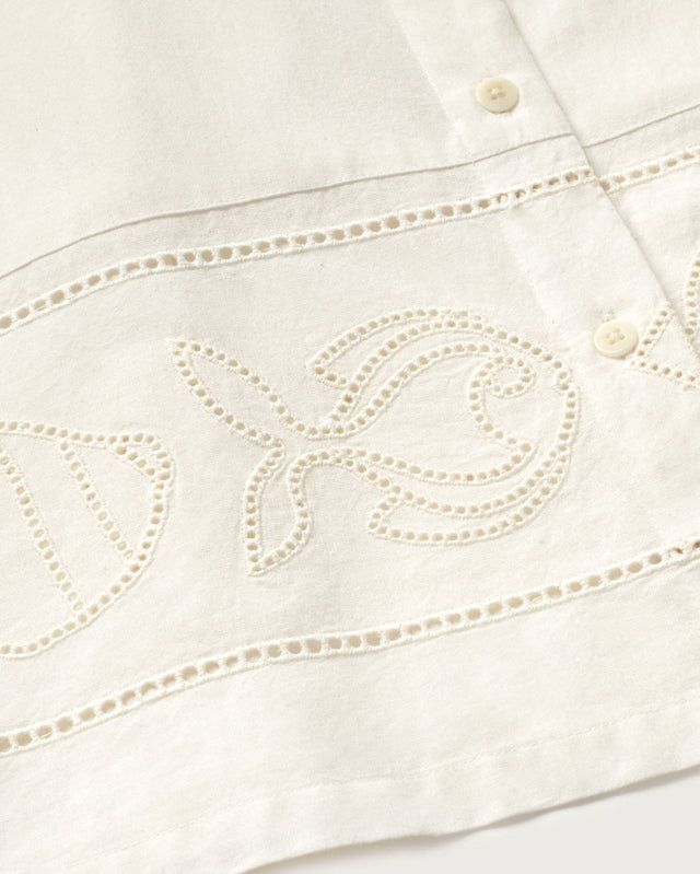 Thinking Mu | ANE Blouse | White Vainica