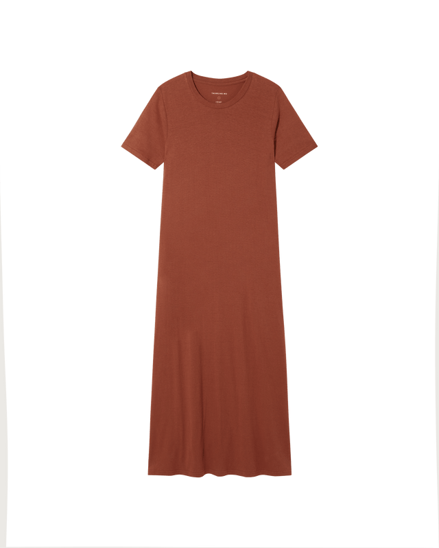 Thinking Mu | OUEME Hemp Dress | Clay Red