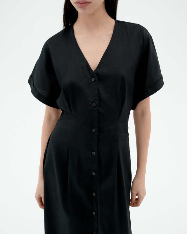Thinking Mu | LAURA Dress | Black