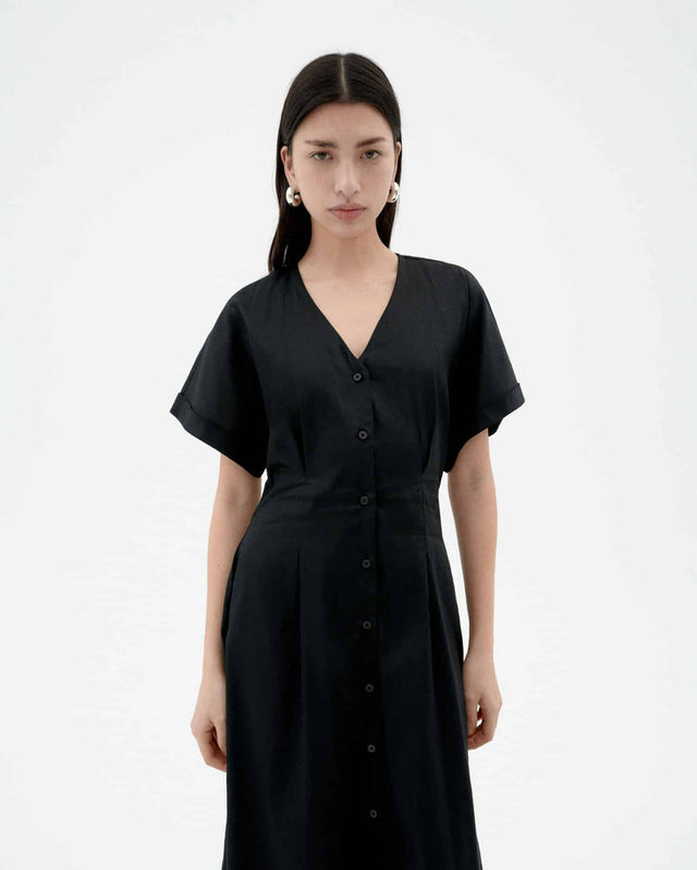 Thinking Mu | LAURA Dress | Black