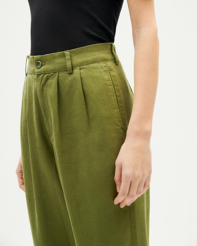 Thinking Mu | Rina Trouser | Hemp Forest Green