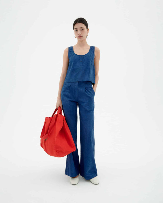 Thinking Mu | JUSTINE Top| Blue