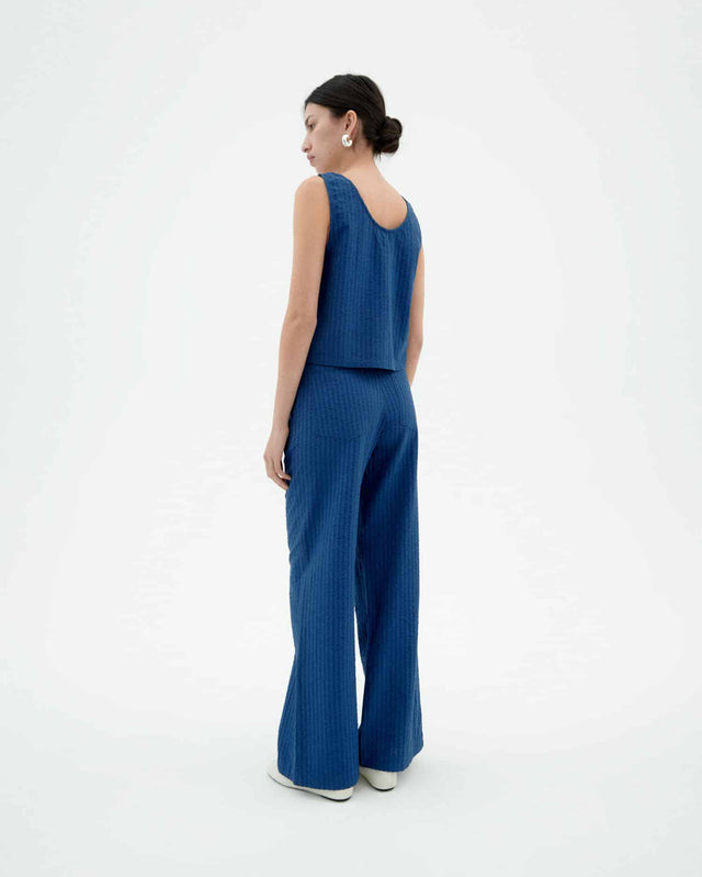 Thinking Mu | JUSTINE Top| Blue