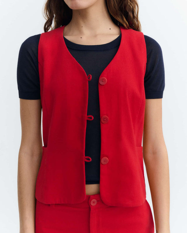 Thinking Mu | ALISA Top | Clavel Red