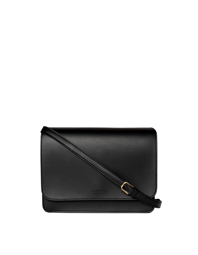 Audrey Vegan Apple Leather Satchel | Black
