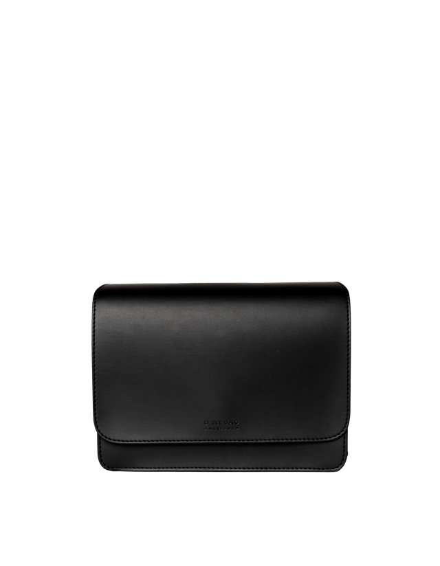 Audrey Vegan Apple Leather Satchel | Black