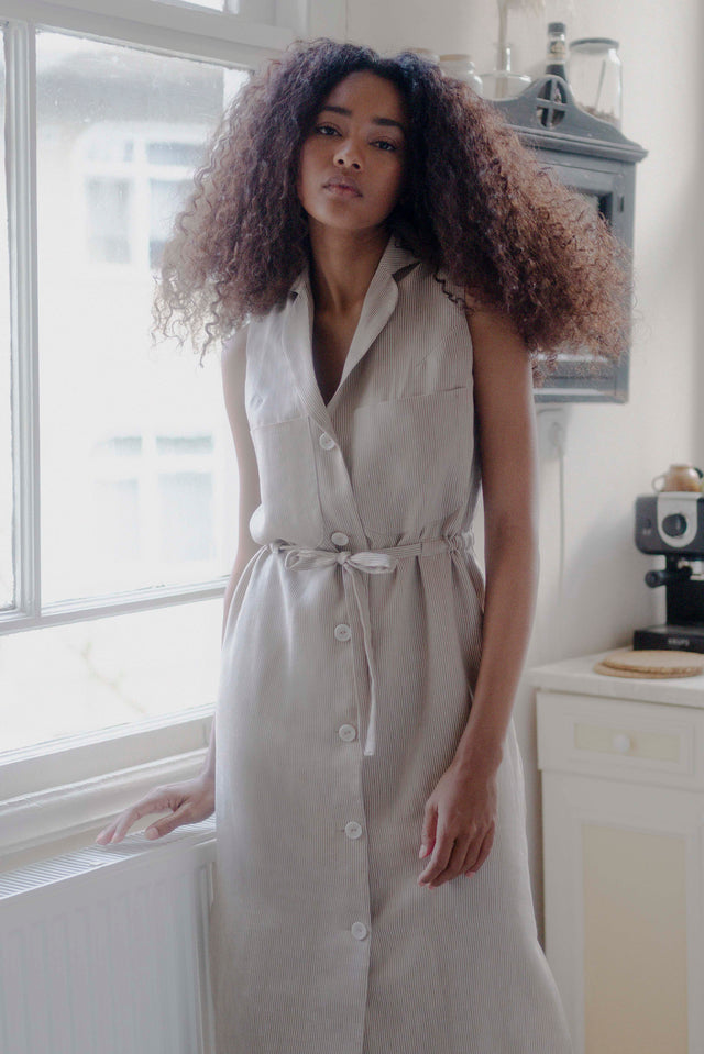 Felicity Linen Dress | Wheat
