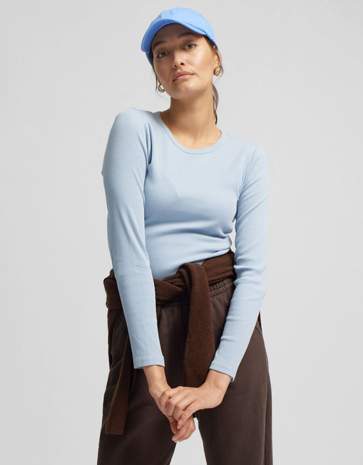 Colorful Standard | Rib Long Sleeve Top | Ivory