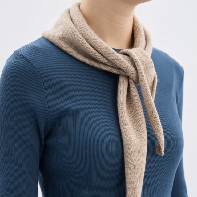 Colorful Standard | Cashmere Triangle Scarf | Bamboo Beige