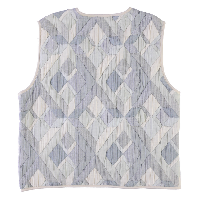 Poudre Organic | CERCIS Vest | Blue Patchwork