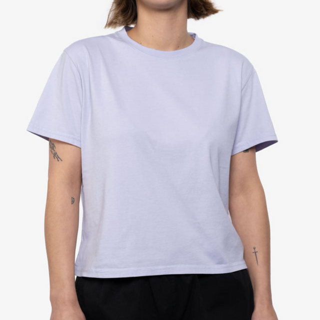 Colorful Standard |  BOXY CROP T-Shirt | Snow Melange