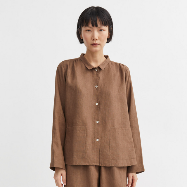 Skall Studio | NETTLE Shirt | Cedar Brown