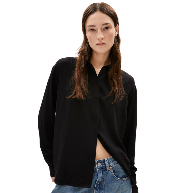 Armedangels | LARISAANA Long Sleeve Blouse | Black