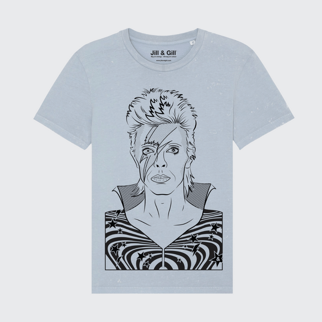 Jill & Gill | Bowie T-shirt | Vintage Blue