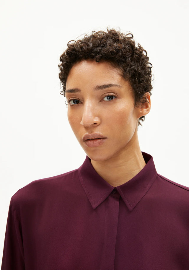 Armedangels | LARISAANA Long Sleeve Blouse | Dark Cranberry