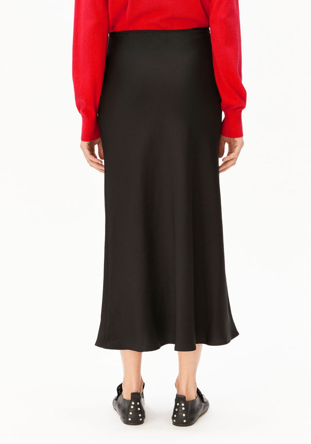 Armedangels | LENOVAA SATIN SLIP-SKIRT | Black