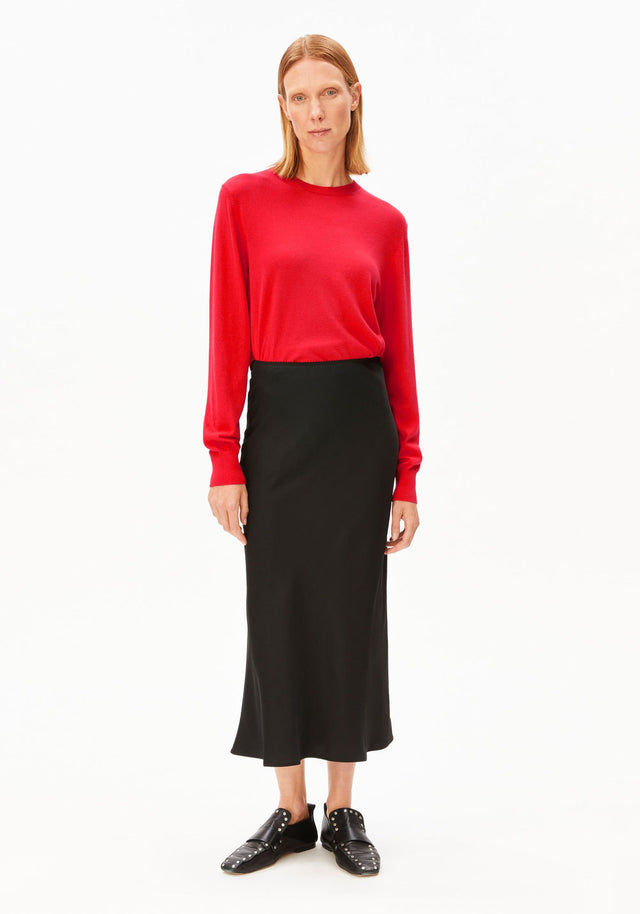 Armedangels | LENOVAA SATIN SLIP-SKIRT | Black