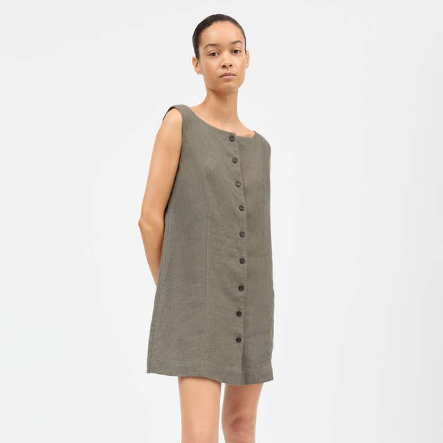 Skall Studio | VETIVER Linen Dress | Khaki