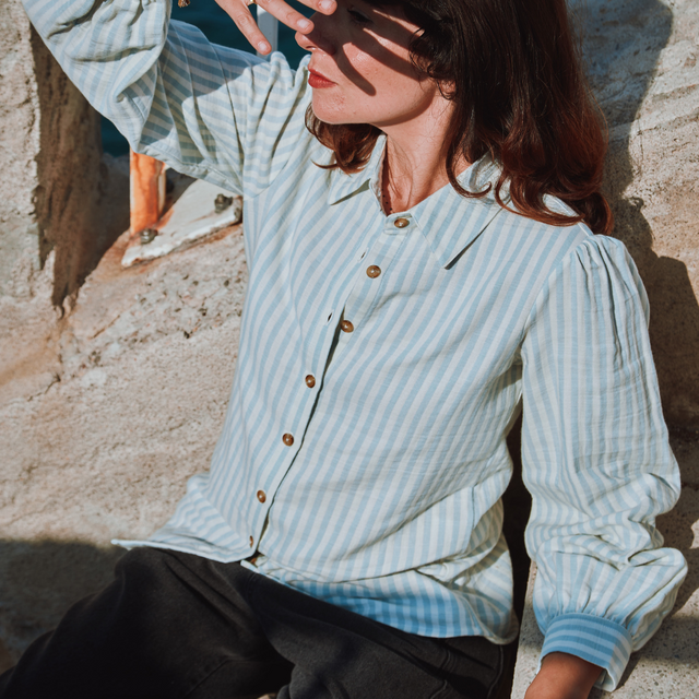 Poudre Organic | AULNE Blouse | Arona Stripe