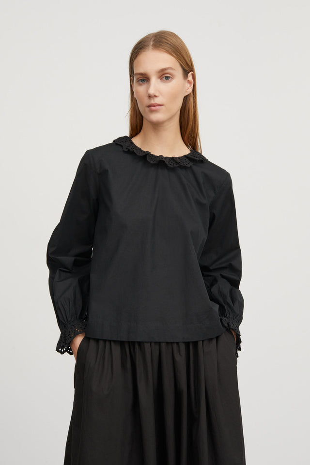 Skall Studio | CORNFLOWER Blouse | Black