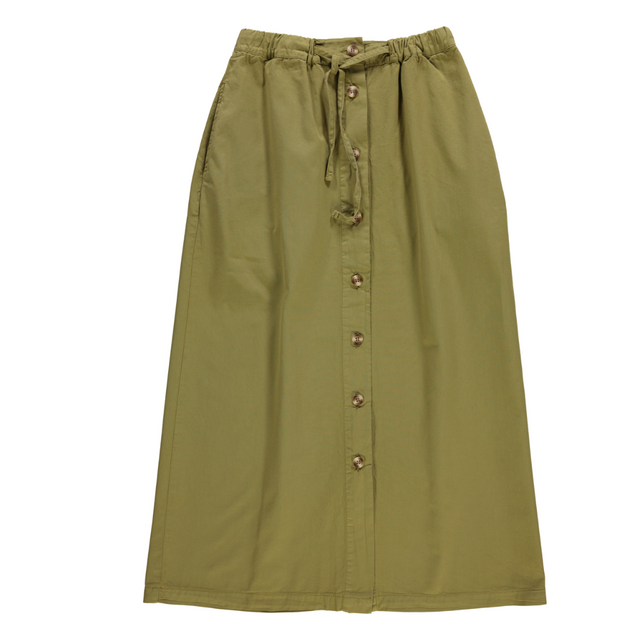 Poudre Organic | ASTRANCE Twill Skirt | Green Moss