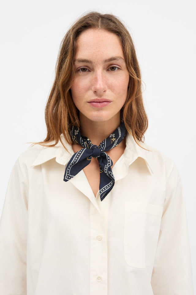 Skall Studio | Floral Scarf | Navy