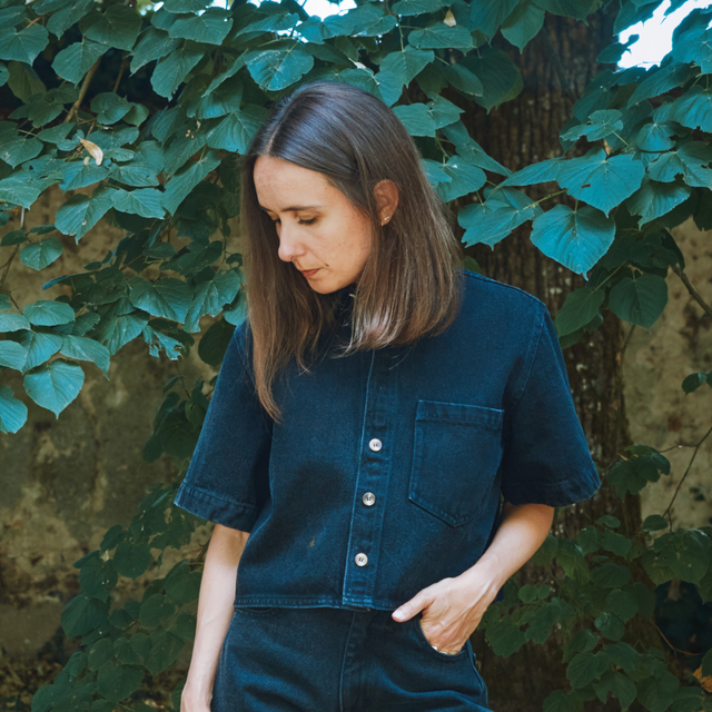 Poudre Organic | CARVI Blouse | Denim Noir