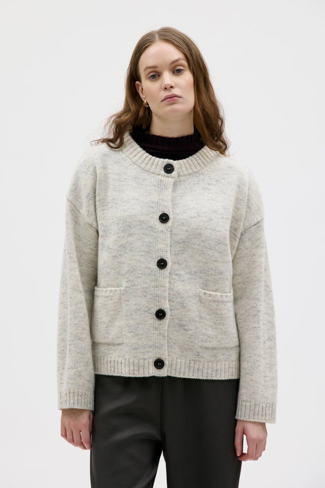 MAKSA | UMI Chunky Cardigan | Light Grey