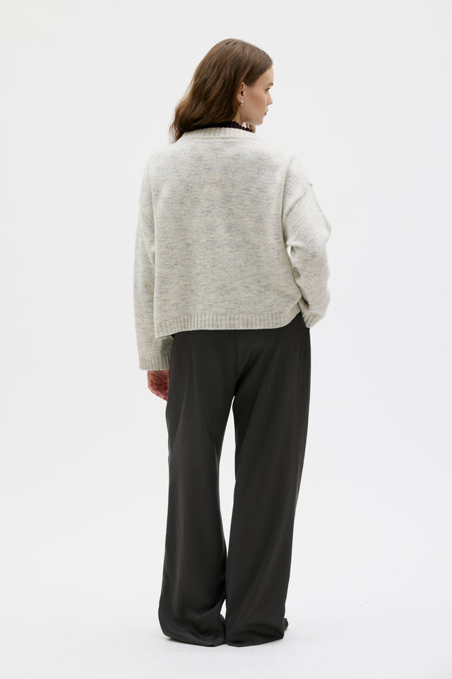MAKSA | UMI Chunky Cardigan | Light Grey