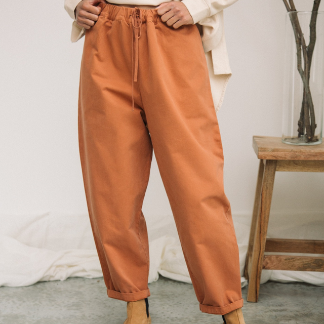 Beaumont Organic | Cedar Organic Cotton Twill Trouser | Tortoiseshell