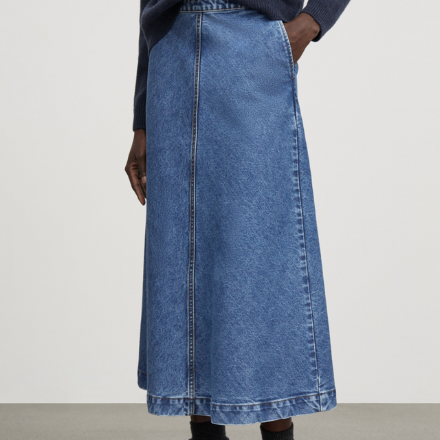 Skall Studio | IMANA Skirt | Mid Blue