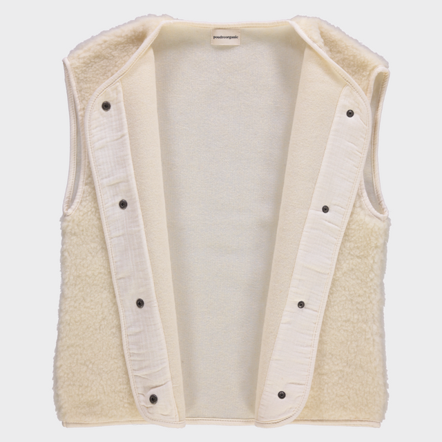 Poudre Organic| Wool Berger Vest | Natural