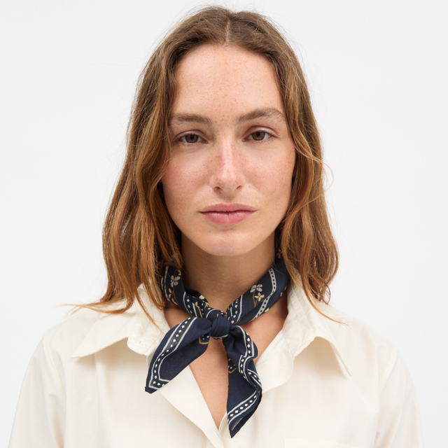 Skall Studio | Floral Scarf | Navy