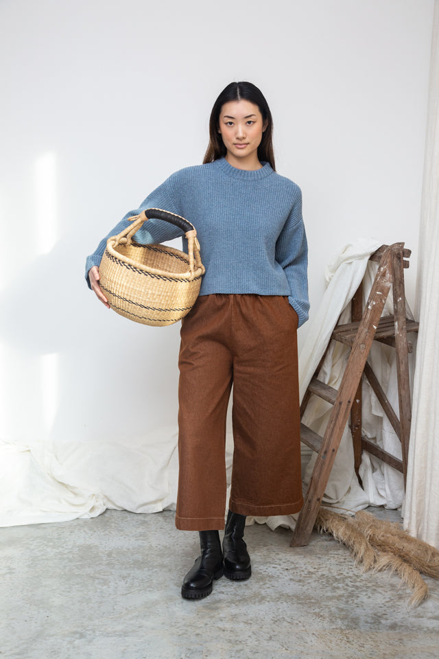 Beaumont Organic | LEO Recycled Wool Jumper | Blue