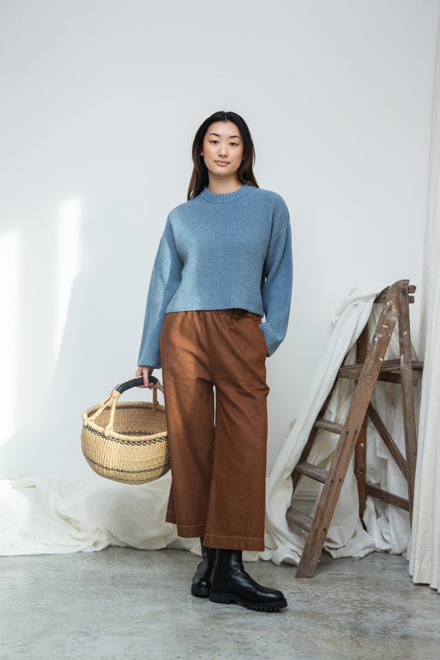 Beaumont Organic | LEO Recycled Wool Jumper | Blue