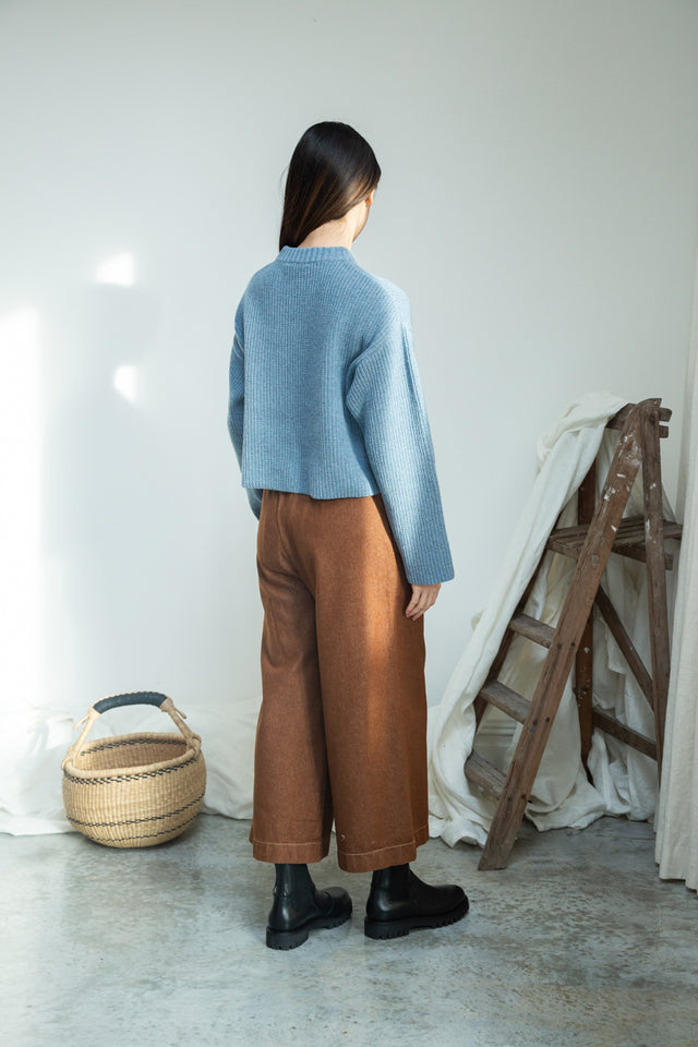 Beaumont Organic | LEO Recycled Wool Jumper | Blue