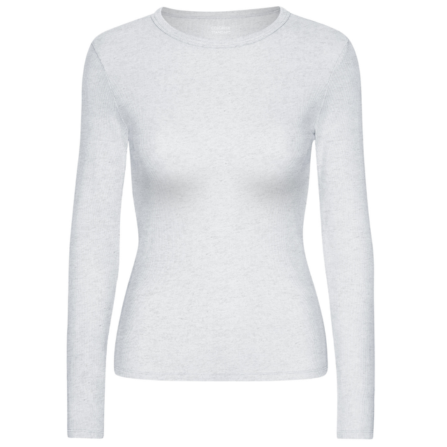 Colorful Standard | Rib Long Sleeve Top | Snow Melange