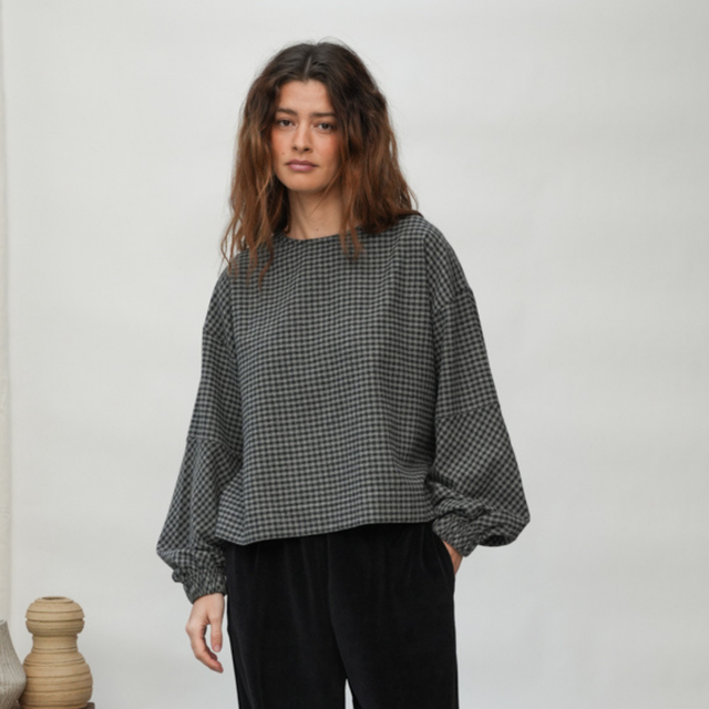 Beaumont Organic | HAZEL CAY Blouse | Gingham