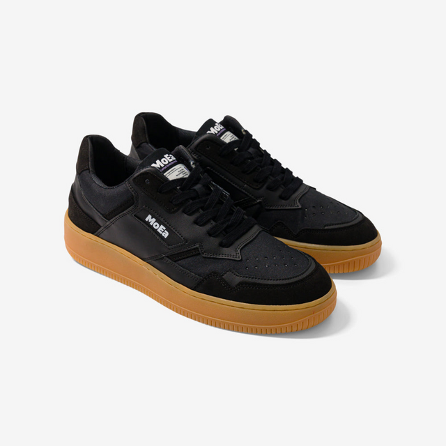 MoEa Vegan Trainer Gen 1 | Black Rubber Gum