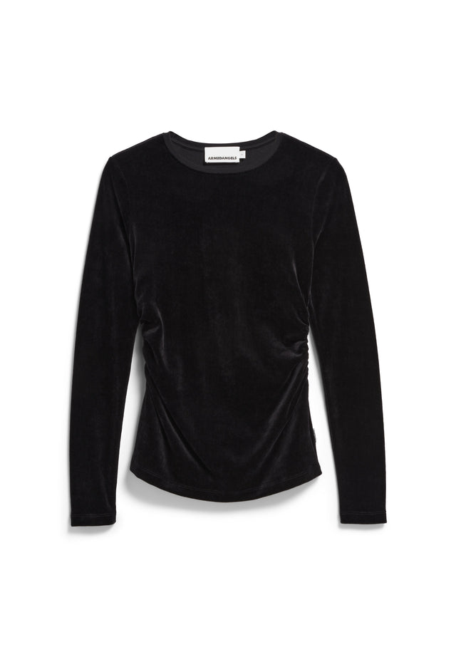 Armedangels | LORA Organic Velour Top | Black