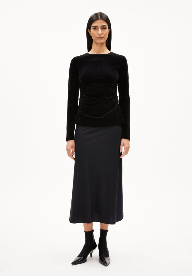 Armedangels | LORA Organic Velour Top | Black
