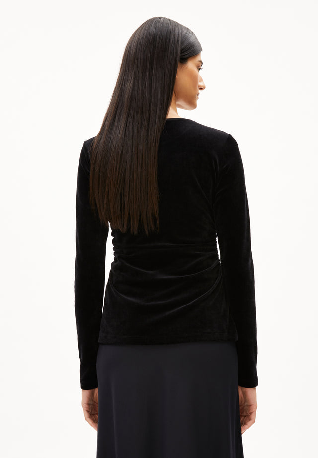 Armedangels | LORA Organic Velour Top | Black